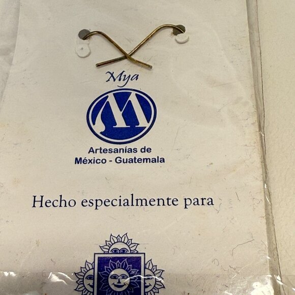 Guatemalan Worry Doll Earrings New Handmade Mexico Los Cinco‎ Soles - Picture 5 of 8